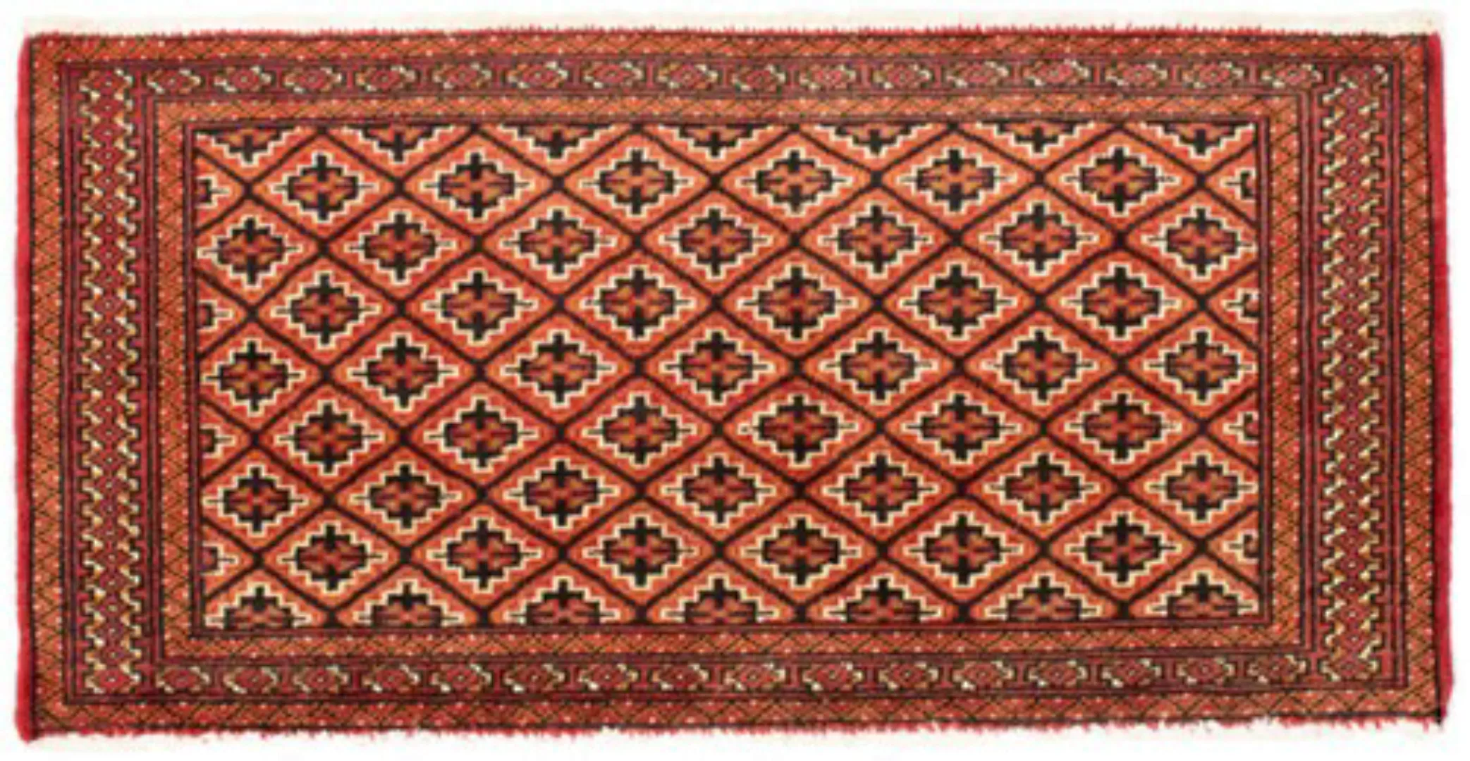 morgenland Wollteppich »Turkaman Teppich handgeknüpft orange«, rechteckig günstig online kaufen