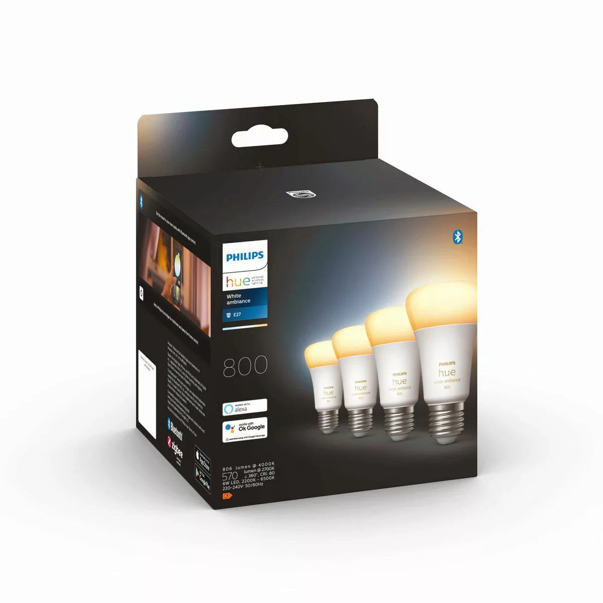 Philips Hue White Ambiance 9W 806lm E27 4er-Set günstig online kaufen