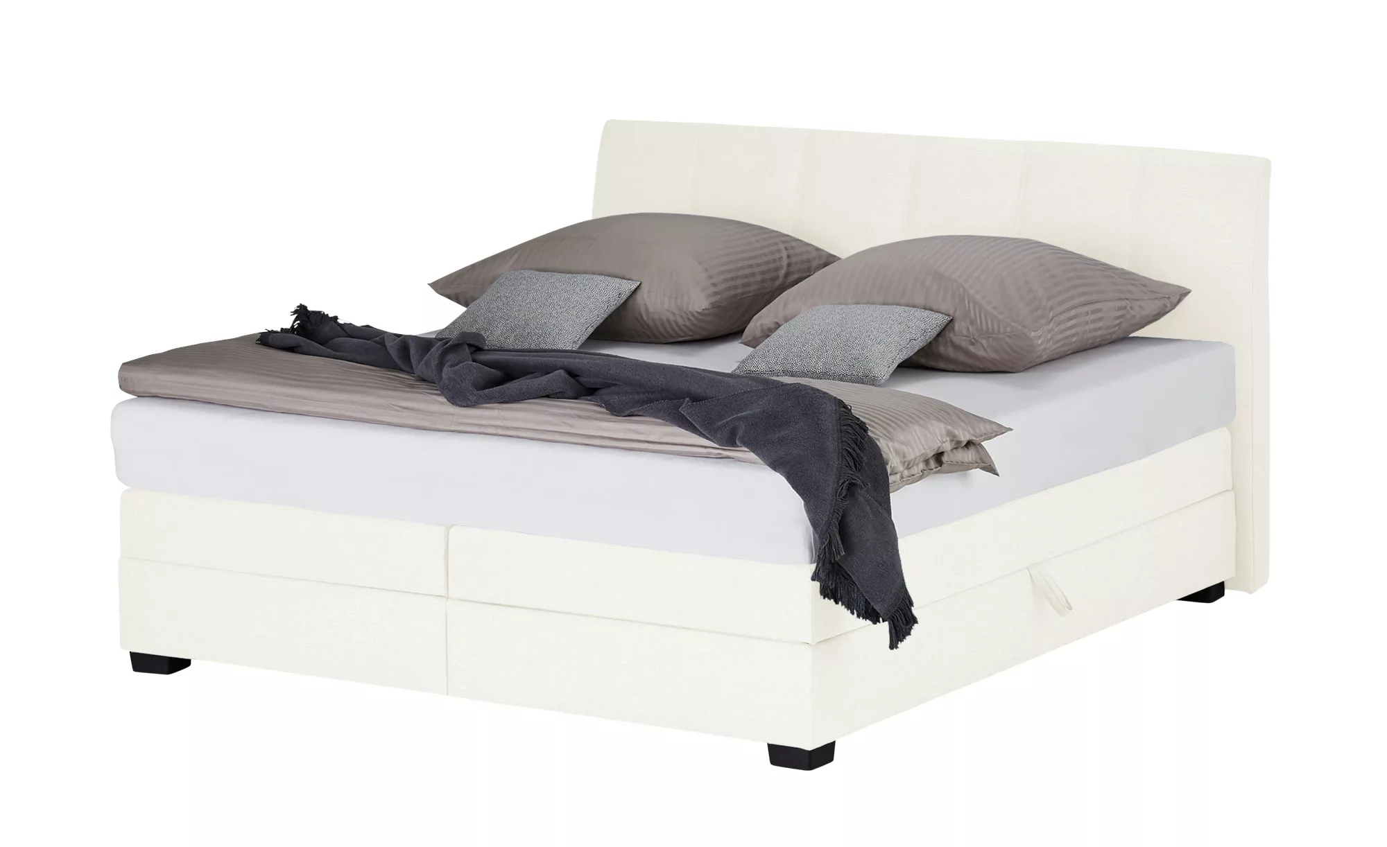 Boxspringbett  Chiara - creme - 172 cm - 107 cm - Betten > Boxspringbetten günstig online kaufen