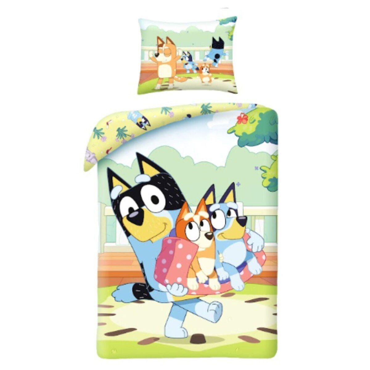 Bluey Kinderbettwäsche Bluey Kinder-Bettwäsche-Set 140x200cm 60x70cm, günstig online kaufen