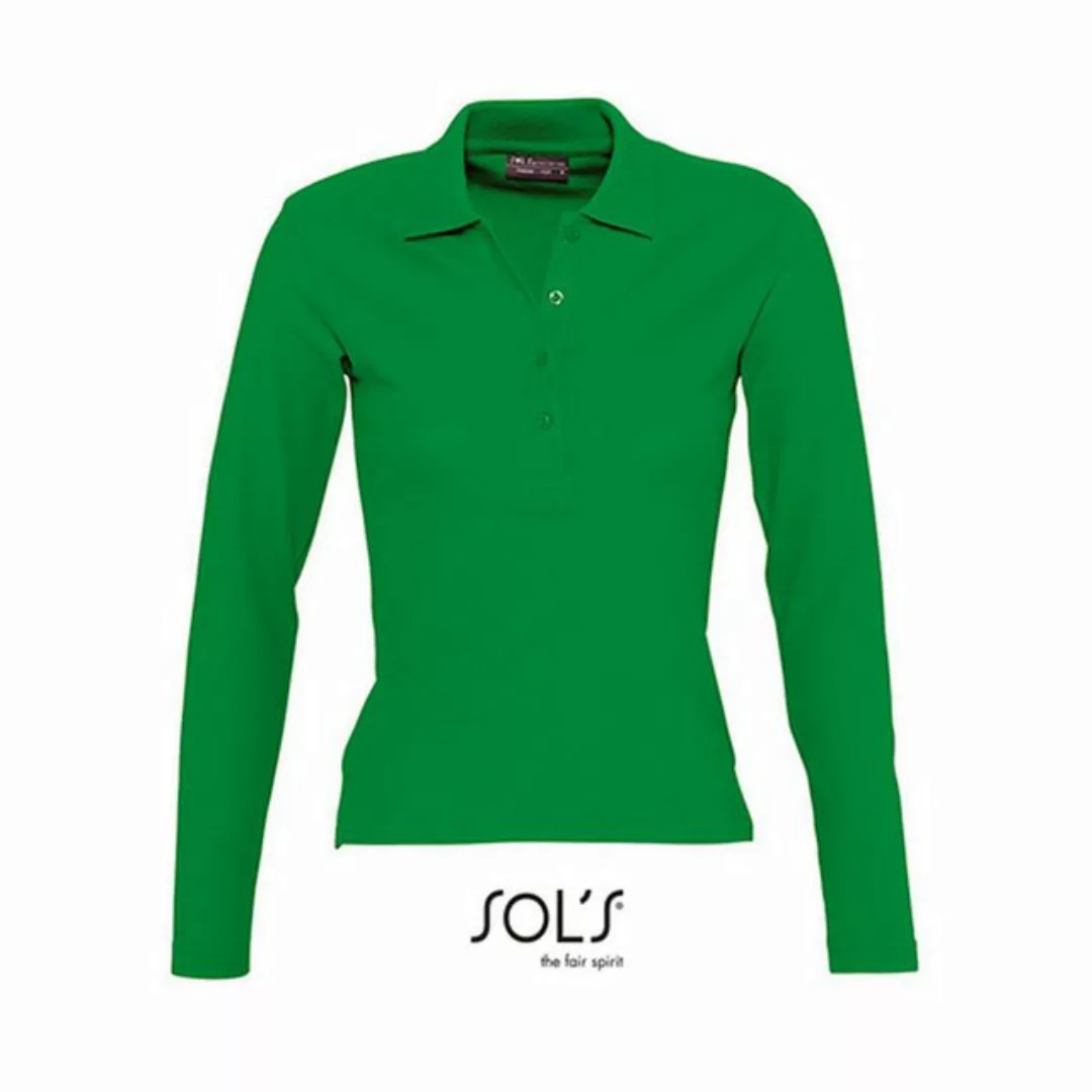 SOLS Langarmshirt Damen Longsleeve Poloshirt Podium / Vier Knöpfe günstig online kaufen