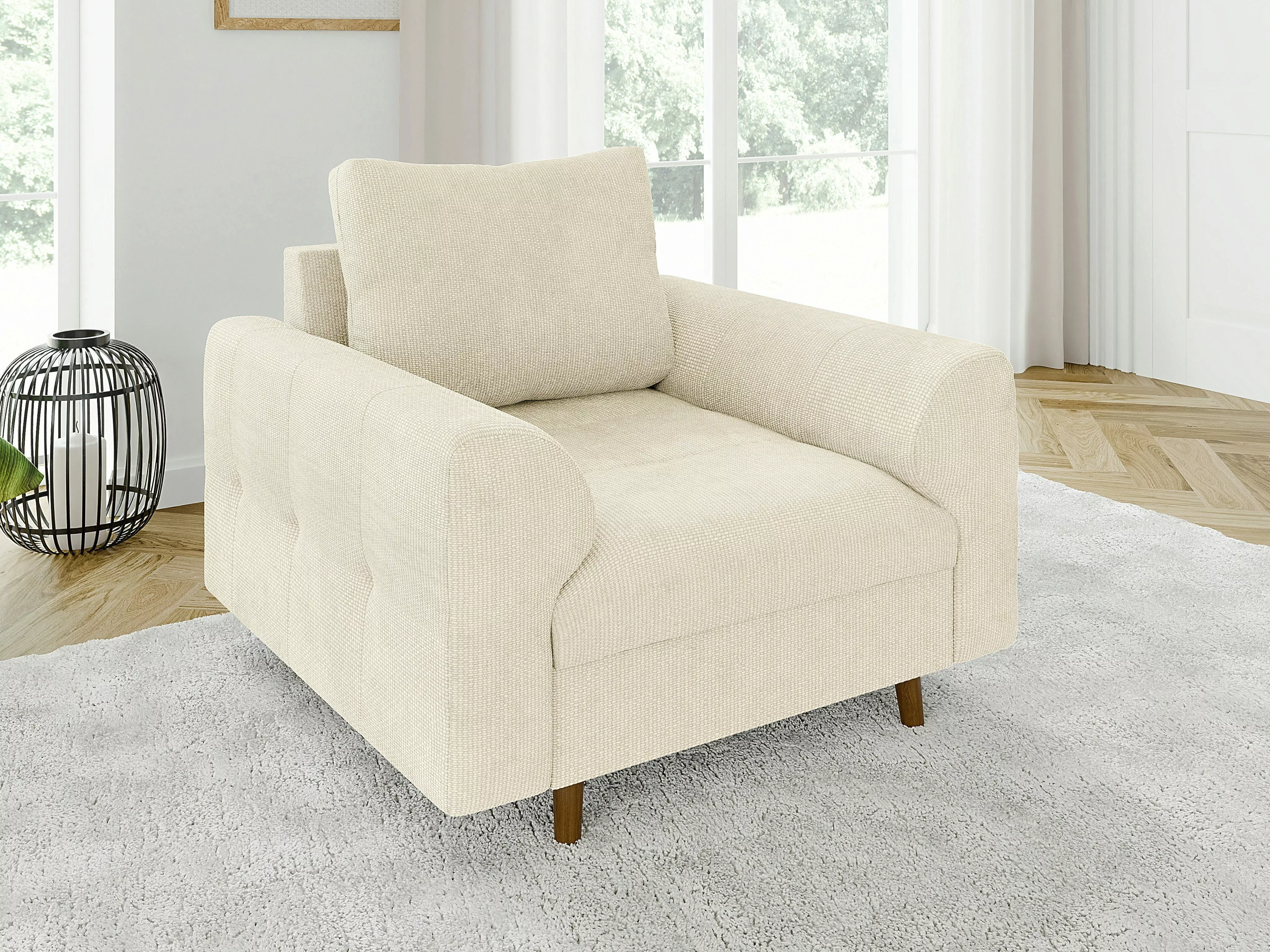 S-Style Möbel Sessel Kristian mit Holzfüßen günstig online kaufen