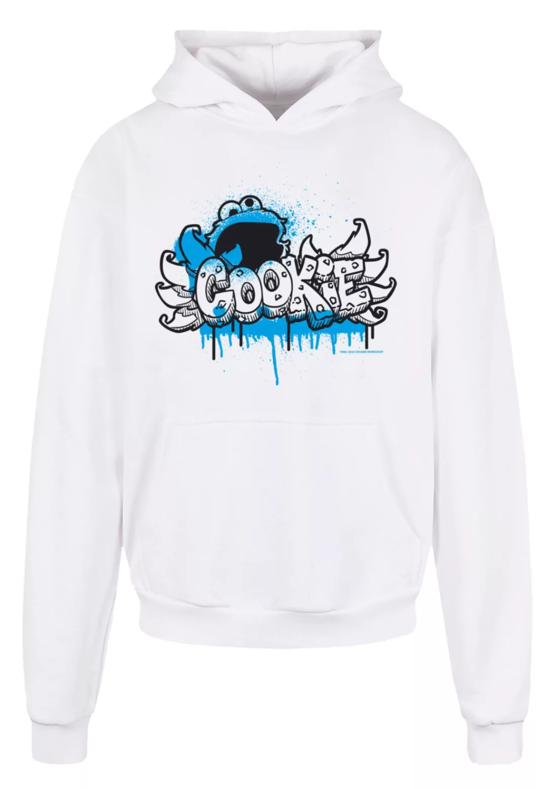 F4NT4STIC Kapuzenpullover "Sesamstraße Cookie Fingers Graffiti", Premium Qu günstig online kaufen