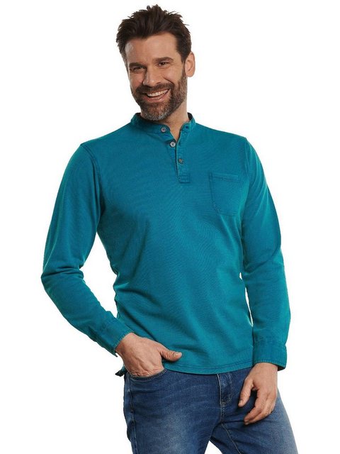 Engbers Langarmshirt Henley-Shirt mit feiner Struktur günstig online kaufen