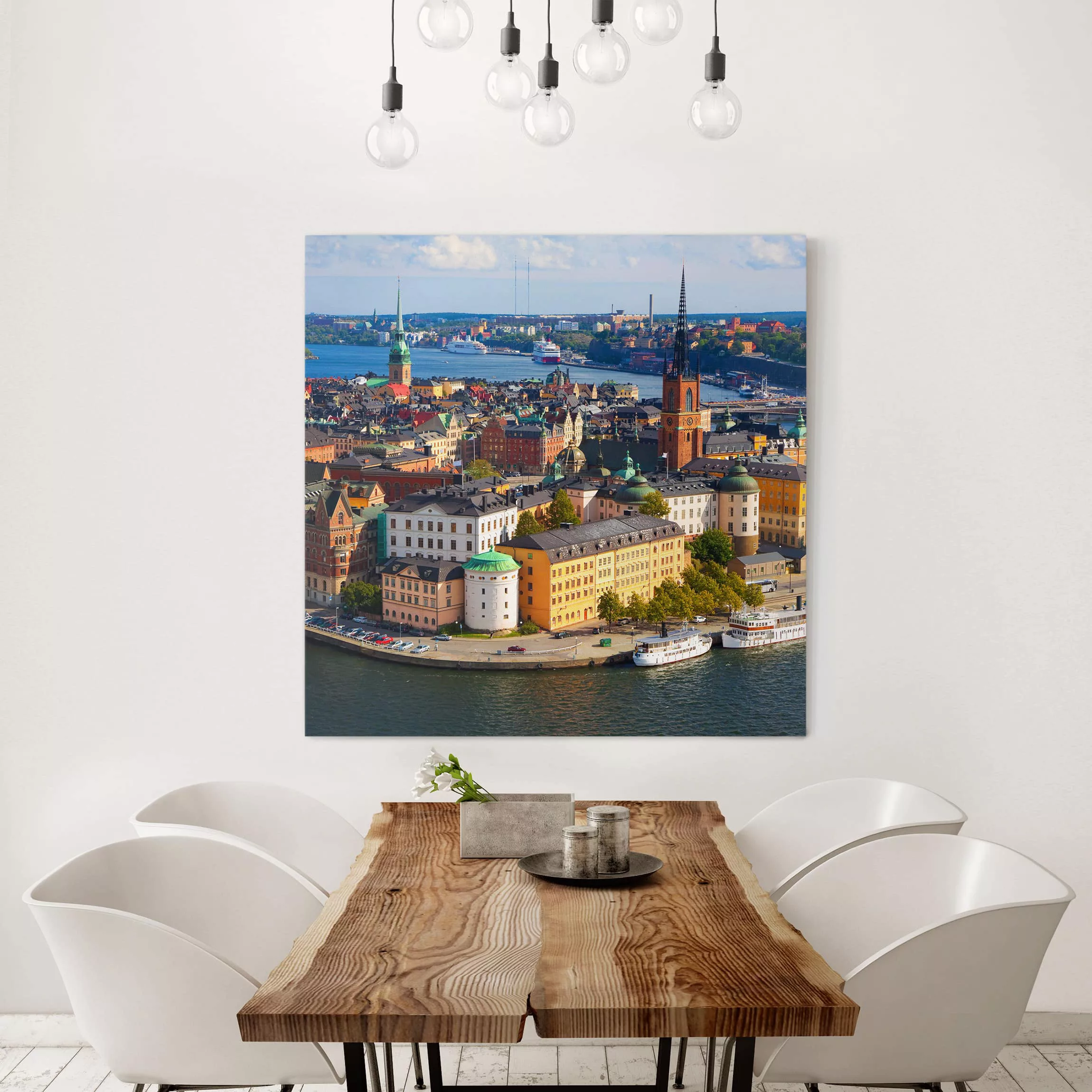 Leinwandbild Architektur & Skyline - Quadrat Stockholm in Schweden günstig online kaufen