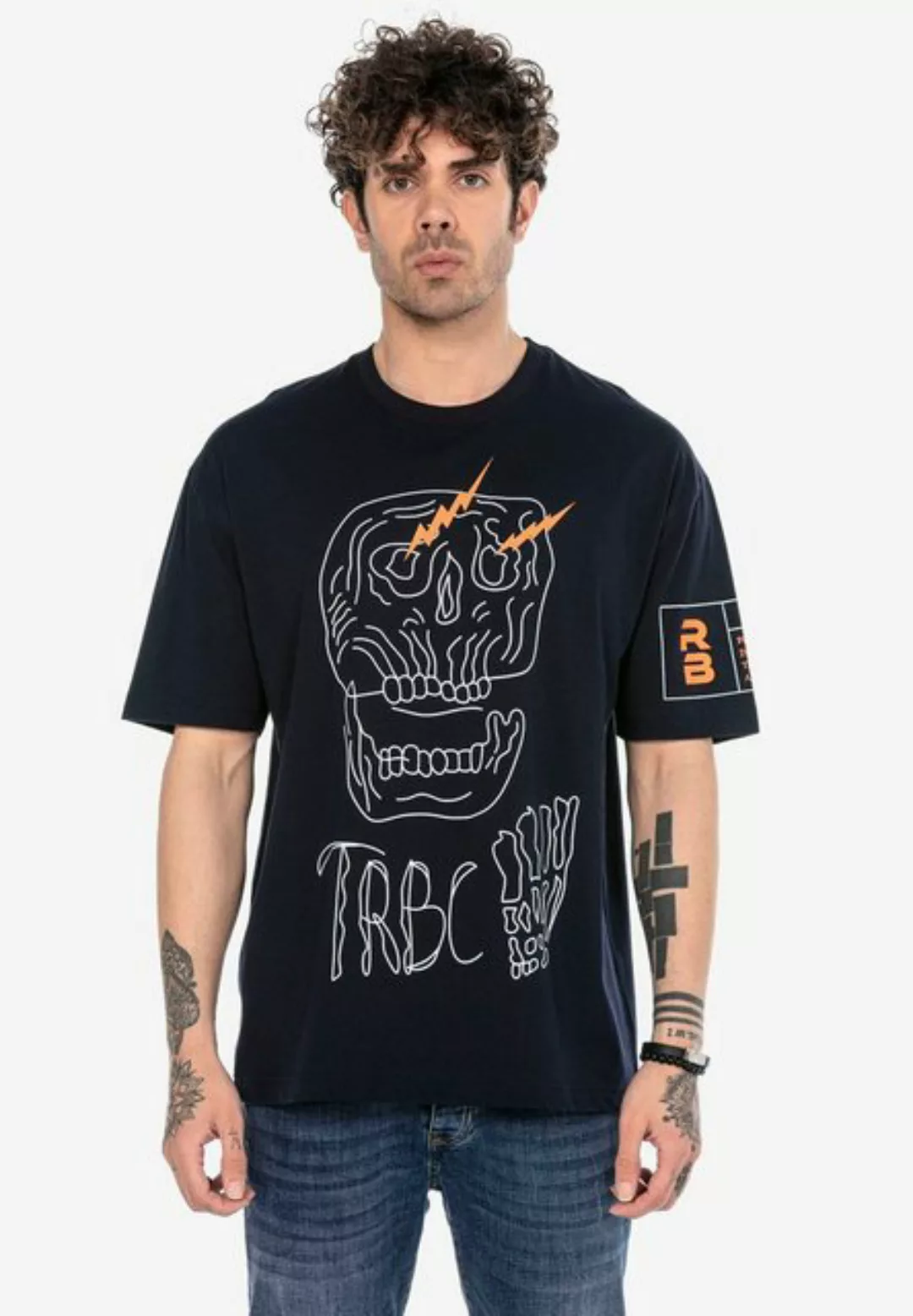 RedBridge T-Shirt "McAllen", mit stylischem Totenkopf-Print günstig online kaufen