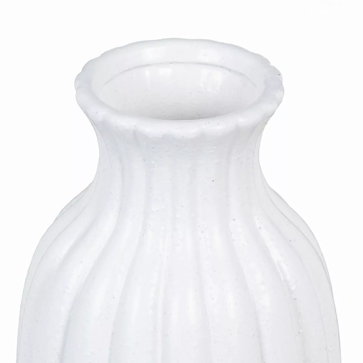 Vase 16,5 X 16,5 X 32 Cm Aus Keramik Weiß günstig online kaufen