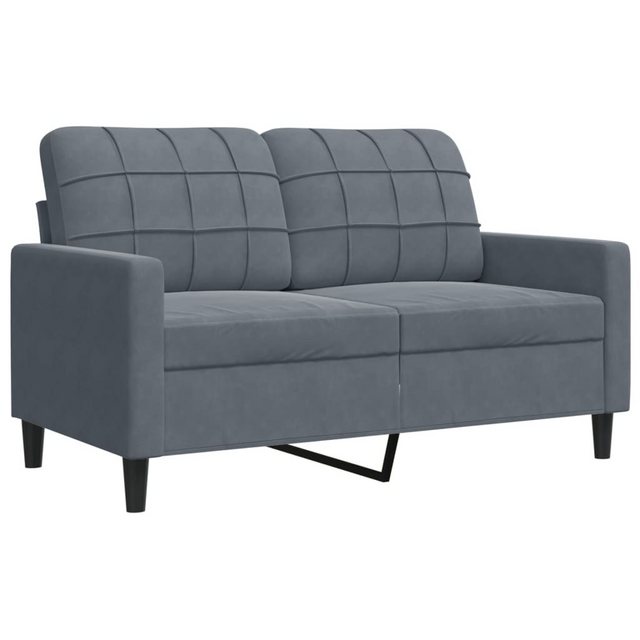 vidaXL Sofa 2-Sitzer-Sofa Dunkelgrau 120 cm Samt günstig online kaufen