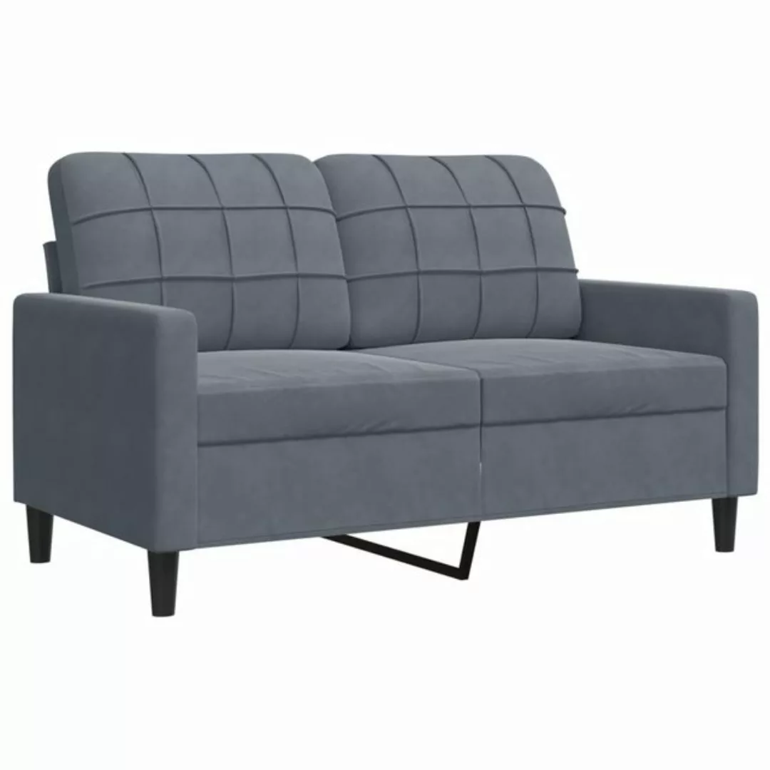 vidaXL Sofa, 2-Sitzer-Sofa Dunkelgrau 120 cm Samt günstig online kaufen