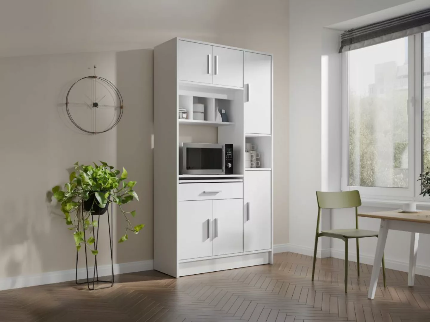 Küchenbuffet Buffetschrank mit 5 Türen & 1 Schublade - Weiß - MADY II günstig online kaufen