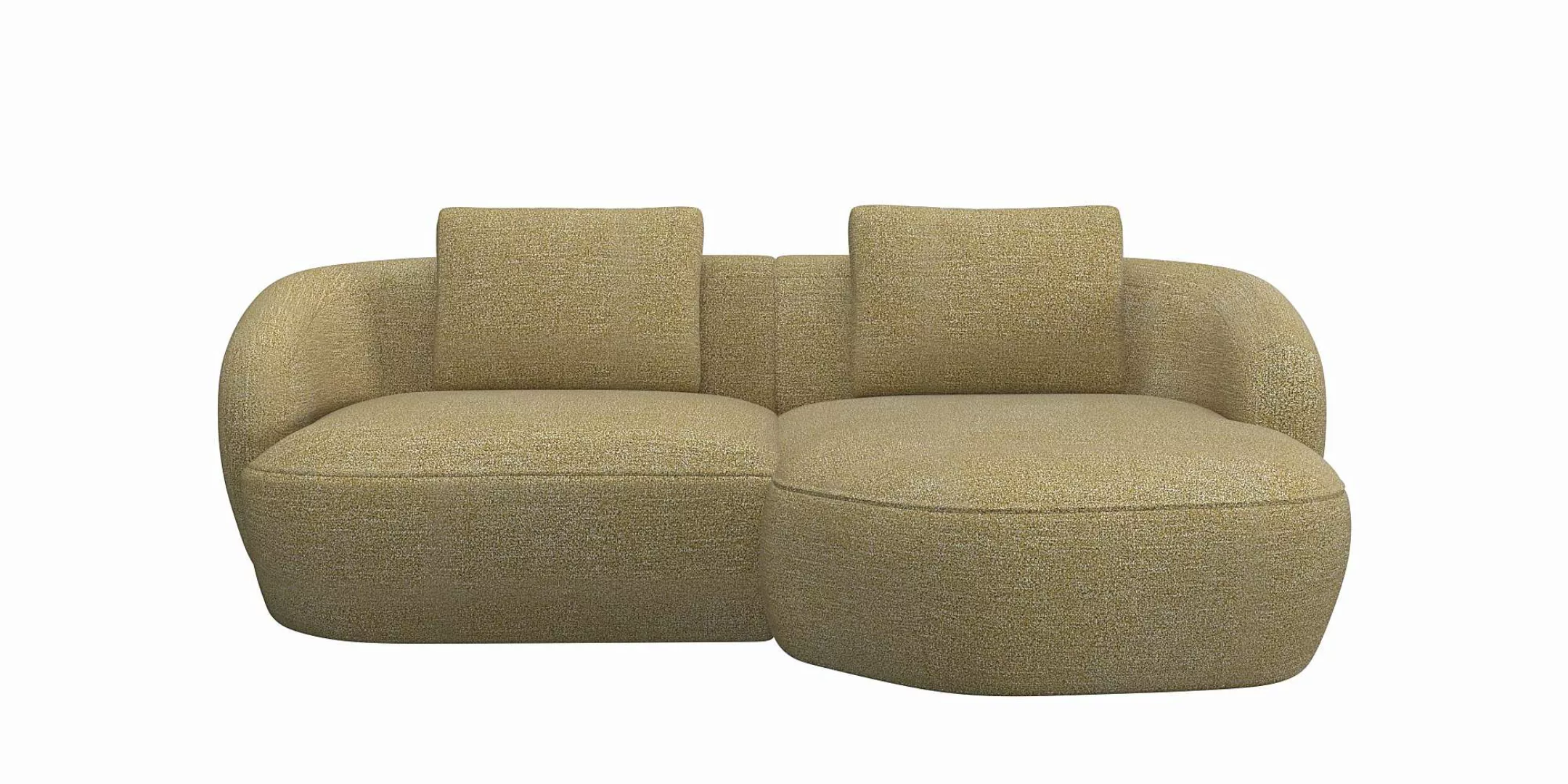 FLEXLUX Wohnlandschaft "Torino, rund, L-Form, Sofa-Ecke mit Recamiere, Long günstig online kaufen