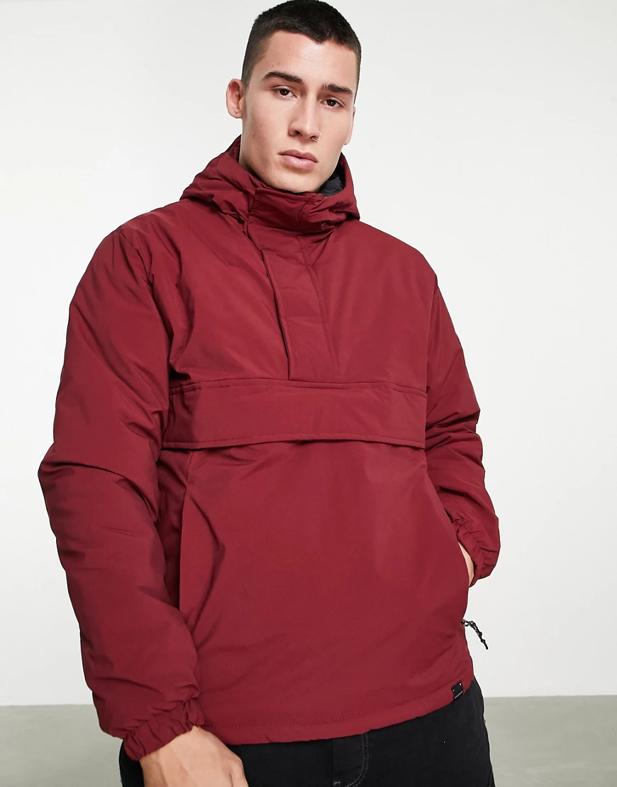 Pull&Bear – Windjacke zum Überziehen in Burgunderrot günstig online kaufen