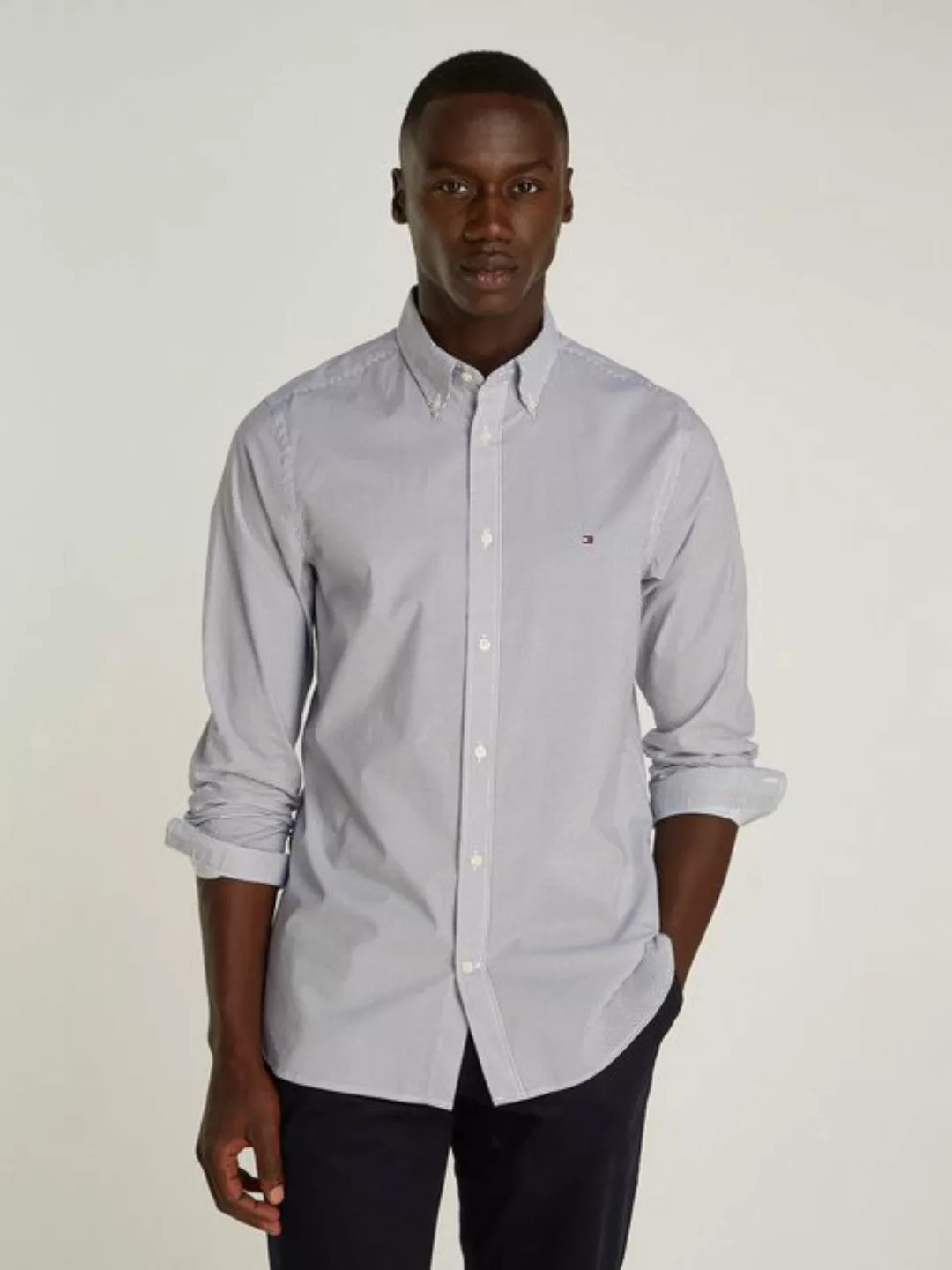 Tommy Hilfiger Businesshemd "MICRO PRINT SF SHIRT", kleinkariert gemustert günstig online kaufen