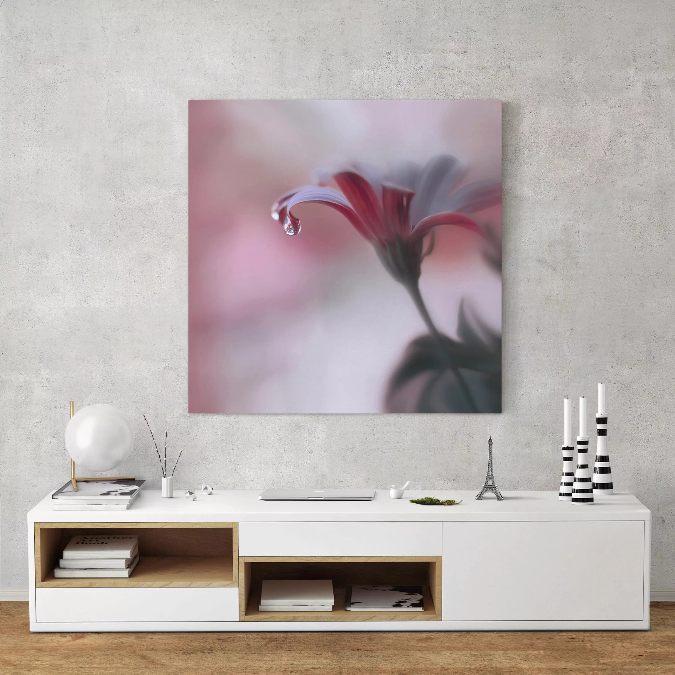 Leinwandbild Blumen - Quadrat Invisible Touch günstig online kaufen
