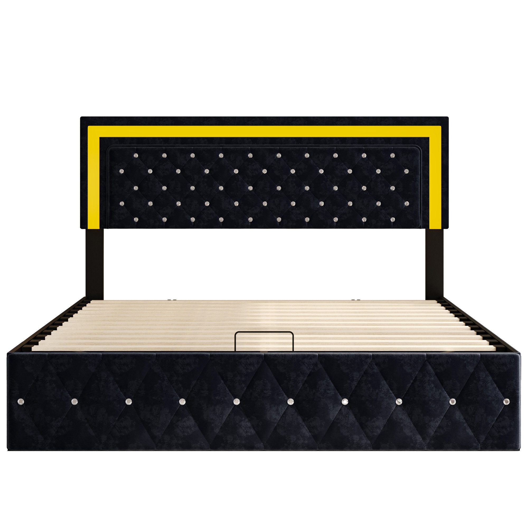 Furnishings Home Polsterbett Doppelbett LED Stauraumbett günstig online kaufen