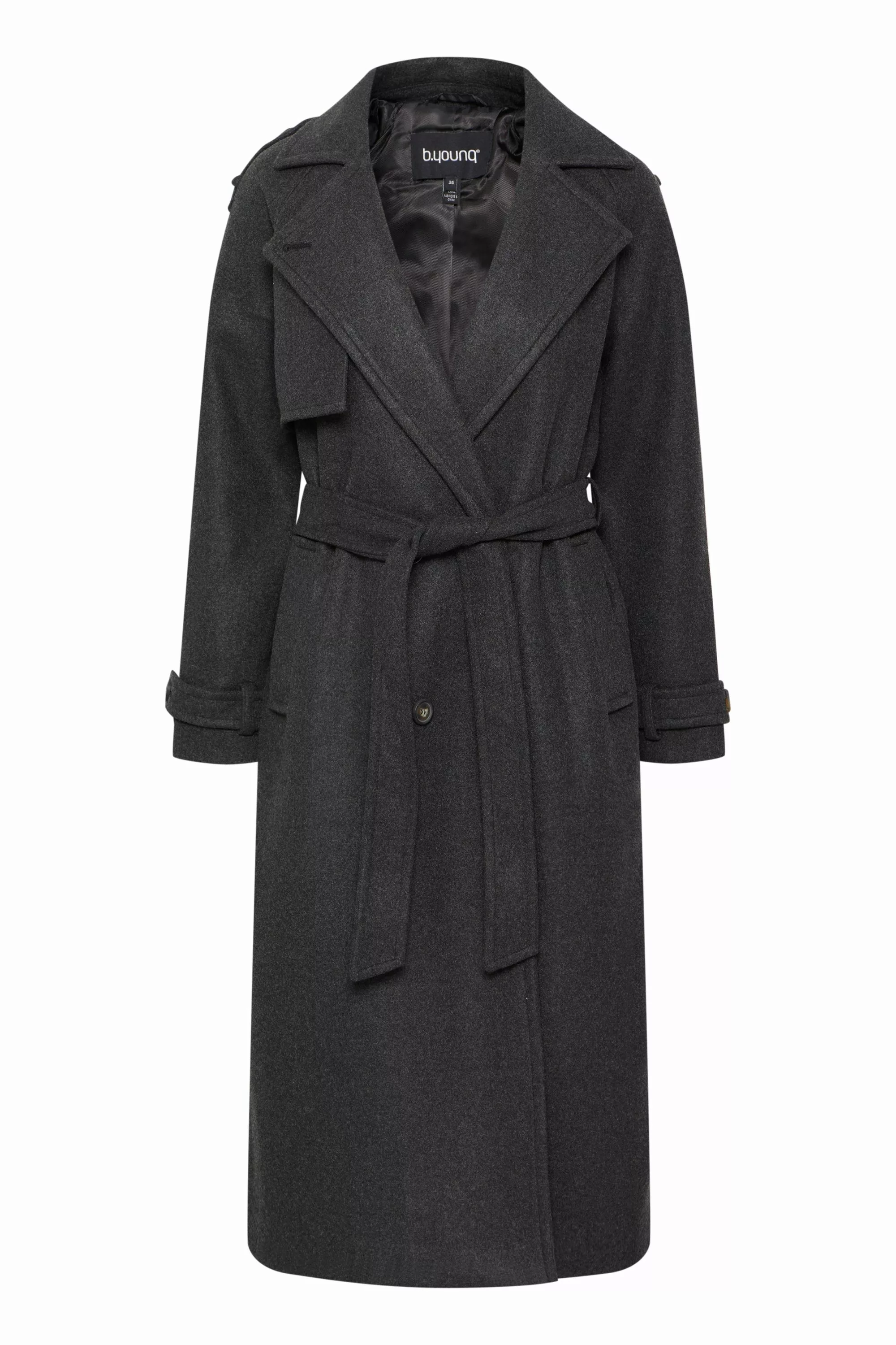 b.young Wollmantel "Wollmantel BYCILIA TRENCH COAT -" günstig online kaufen