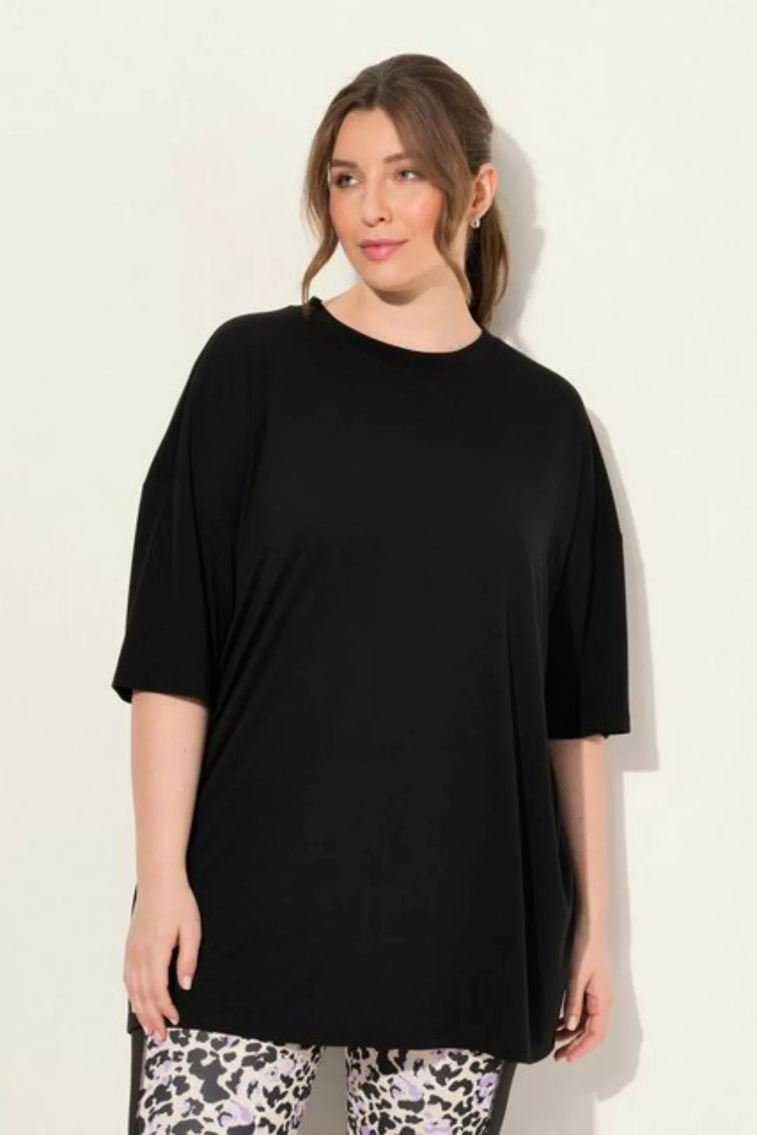 Ulla Popken Longshirt Longshirt antibakteriell Oversized Rundhals günstig online kaufen