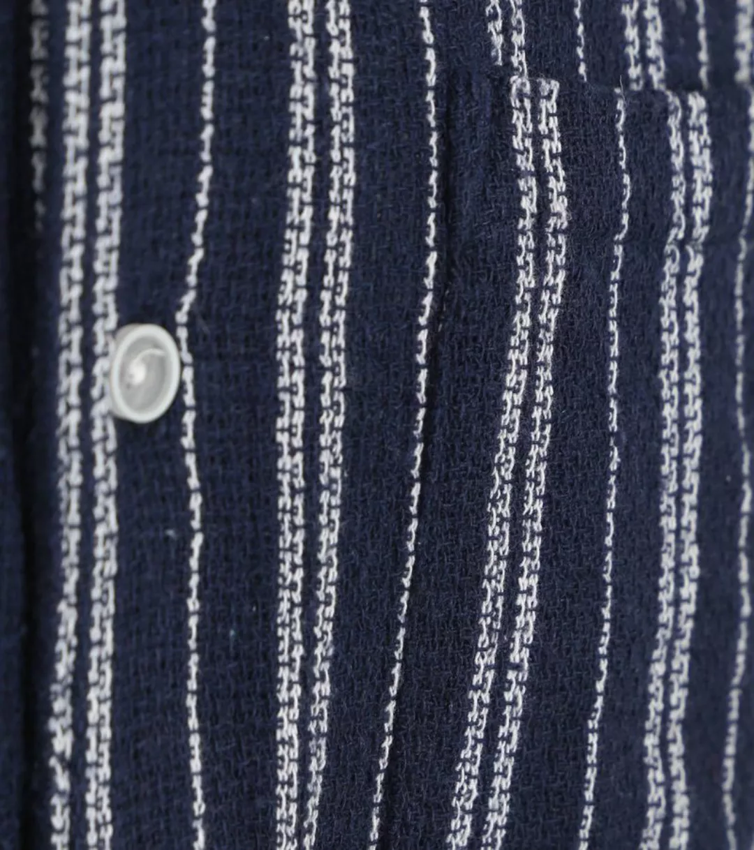 Anerkjendt Short Sleeve Hemd Leo Dobby Navy - Größe S günstig online kaufen