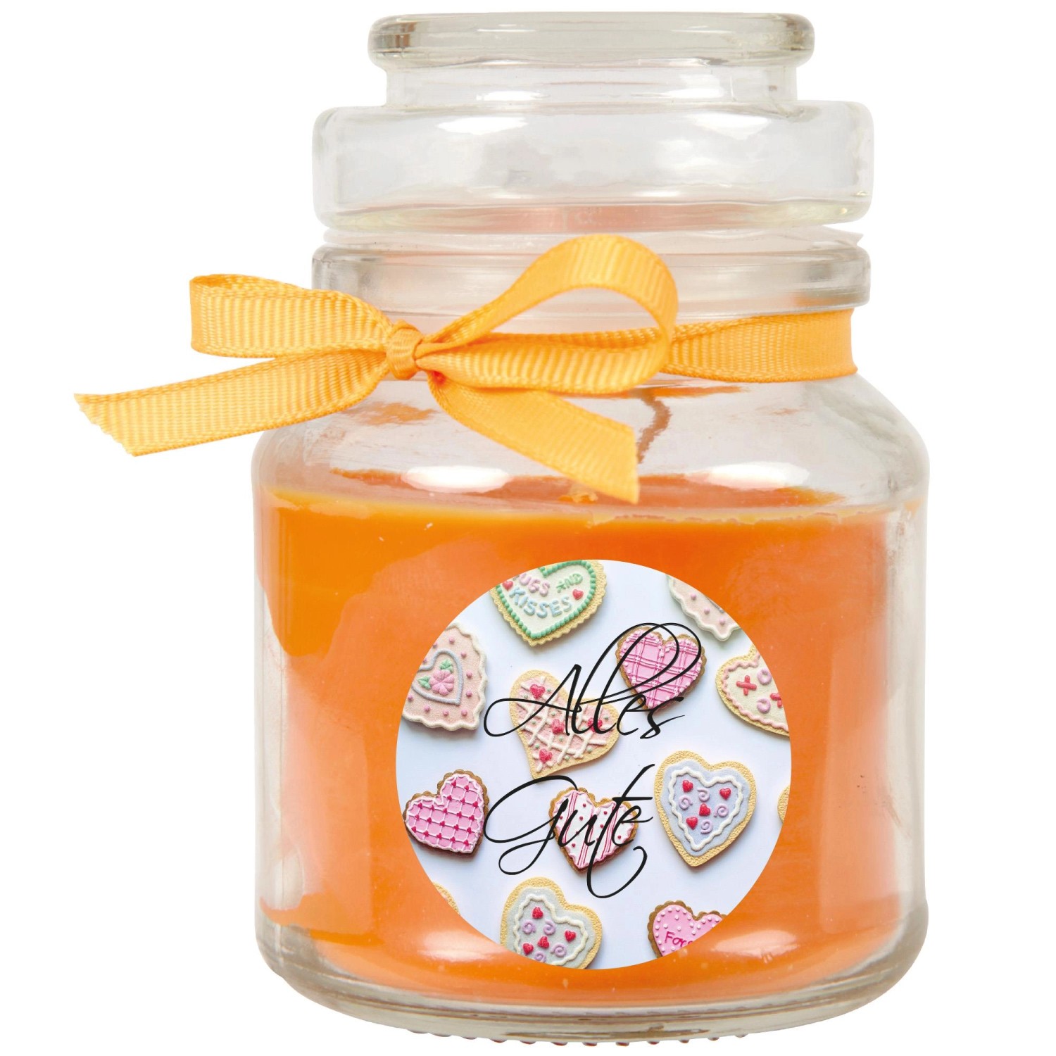 HS Candle Duftkerze & Bonbon Glas Muttertag Honigmelone Orange günstig online kaufen