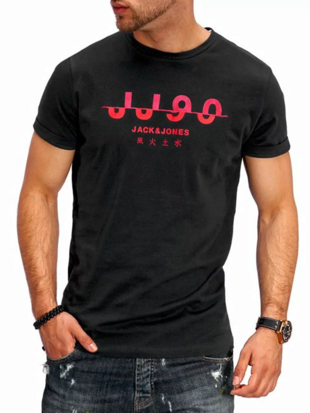Jack & Jones T-Shirt JJJOR90TEE Herren mit Print O-Neck günstig online kaufen
