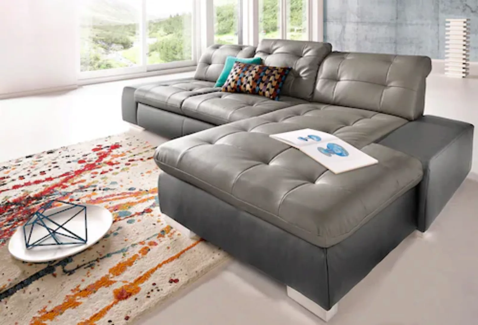 sit&more Ecksofa »Palomino L-Form«, wahlweise XL oder XXL und mit Bettfunkt günstig online kaufen