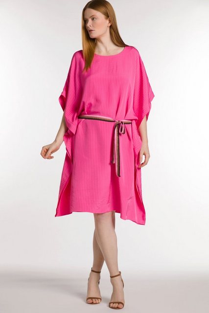 Ulla Popken Jerseykleid Kleid Seersucker-Streifen Oversized Halbarm günstig online kaufen