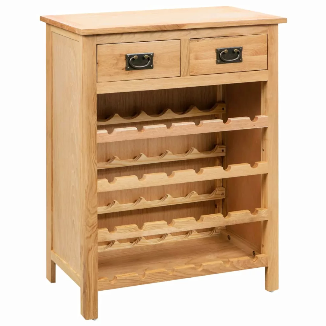 Weinschrank 72 X 32 X 90 Cm Massivholz Eiche günstig online kaufen