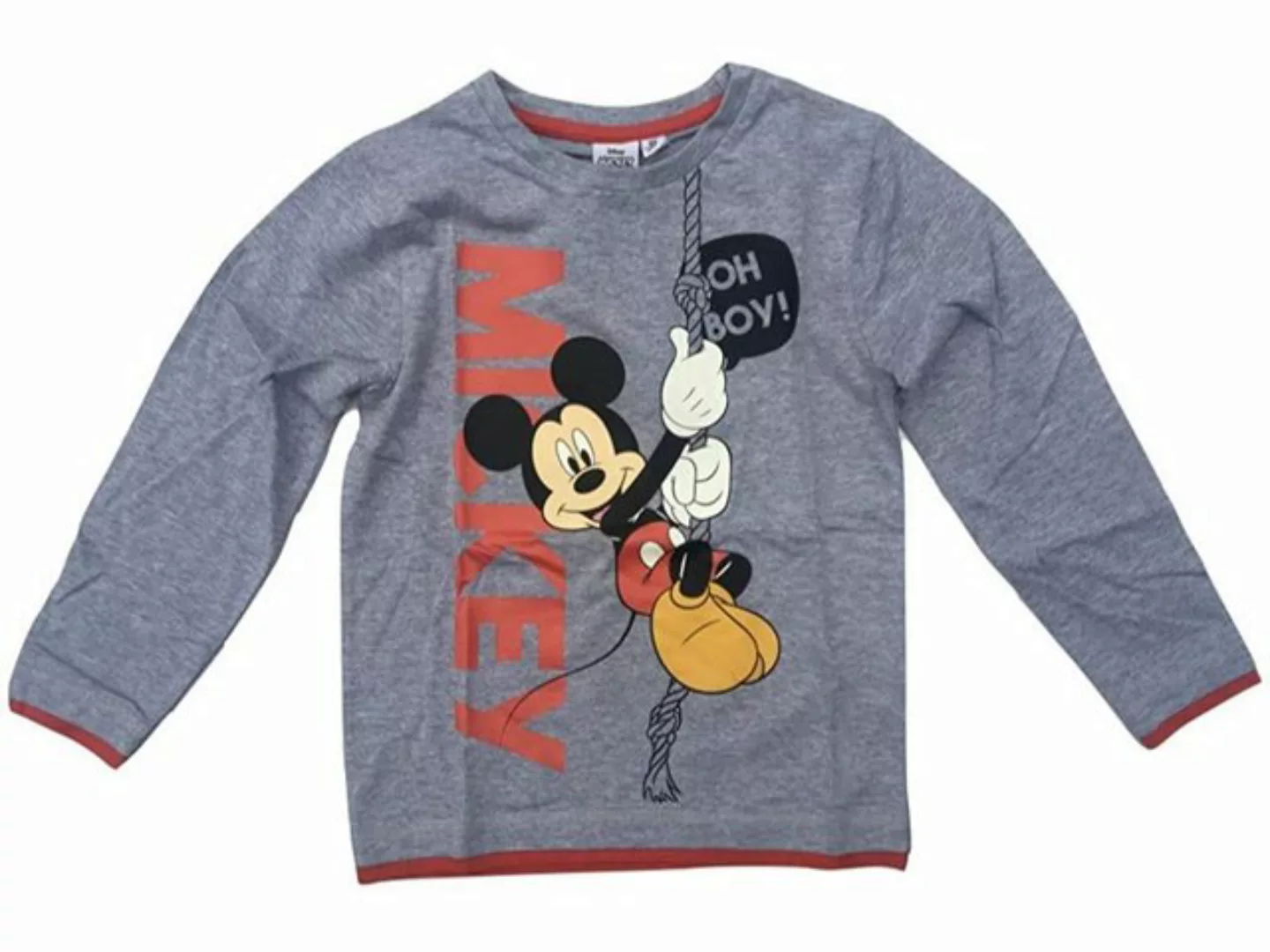 Disney Mickey Mouse Langarmshirt Mickey Mouse Langarmshirt grau günstig online kaufen