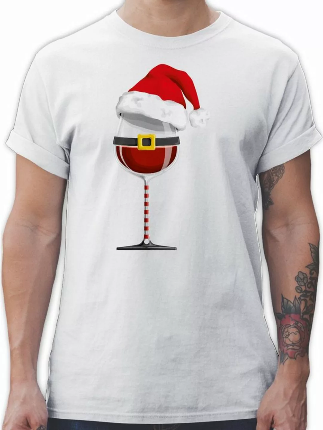 Shirtracer T-Shirt Weinachtsglas Weihachten Kleidung günstig online kaufen