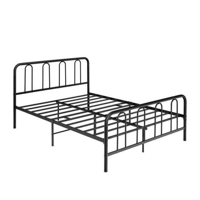 COSTWAY Bettgestell, Metallbett für 190 x 140cm Matratze, mit Lattenrost günstig online kaufen