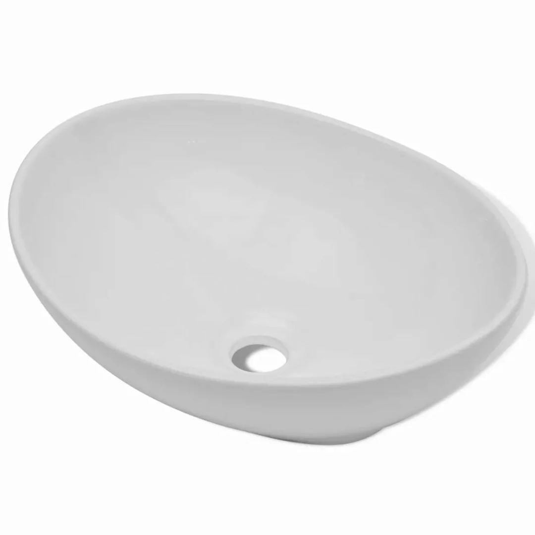 Luxus Keramik Waschbecken Oval Weiß 40 X 33 Cm günstig online kaufen