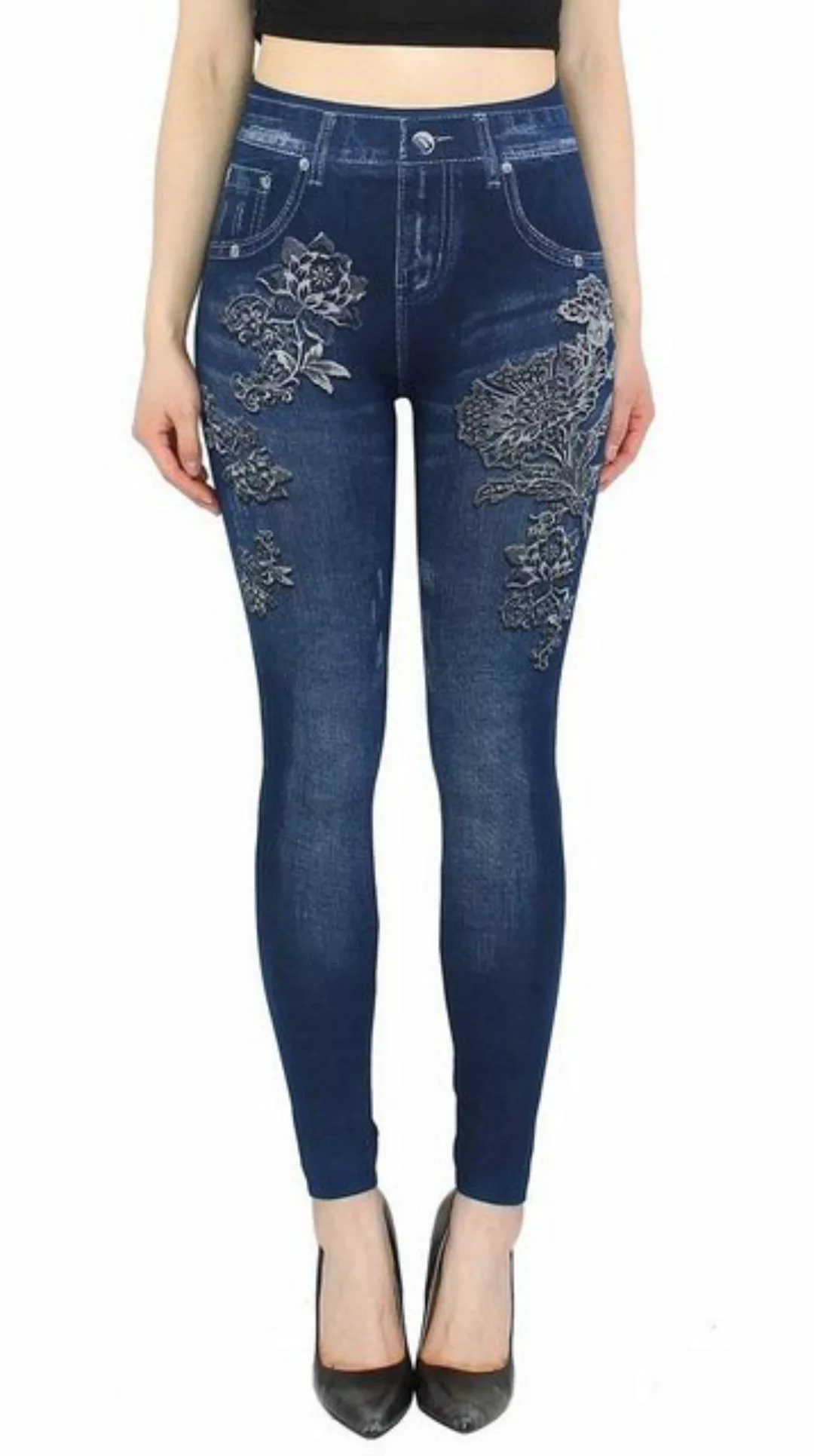 dy_mode Jeggings Damen Jeggings High Waist Leggings in Jeans Optik BequemJe günstig online kaufen