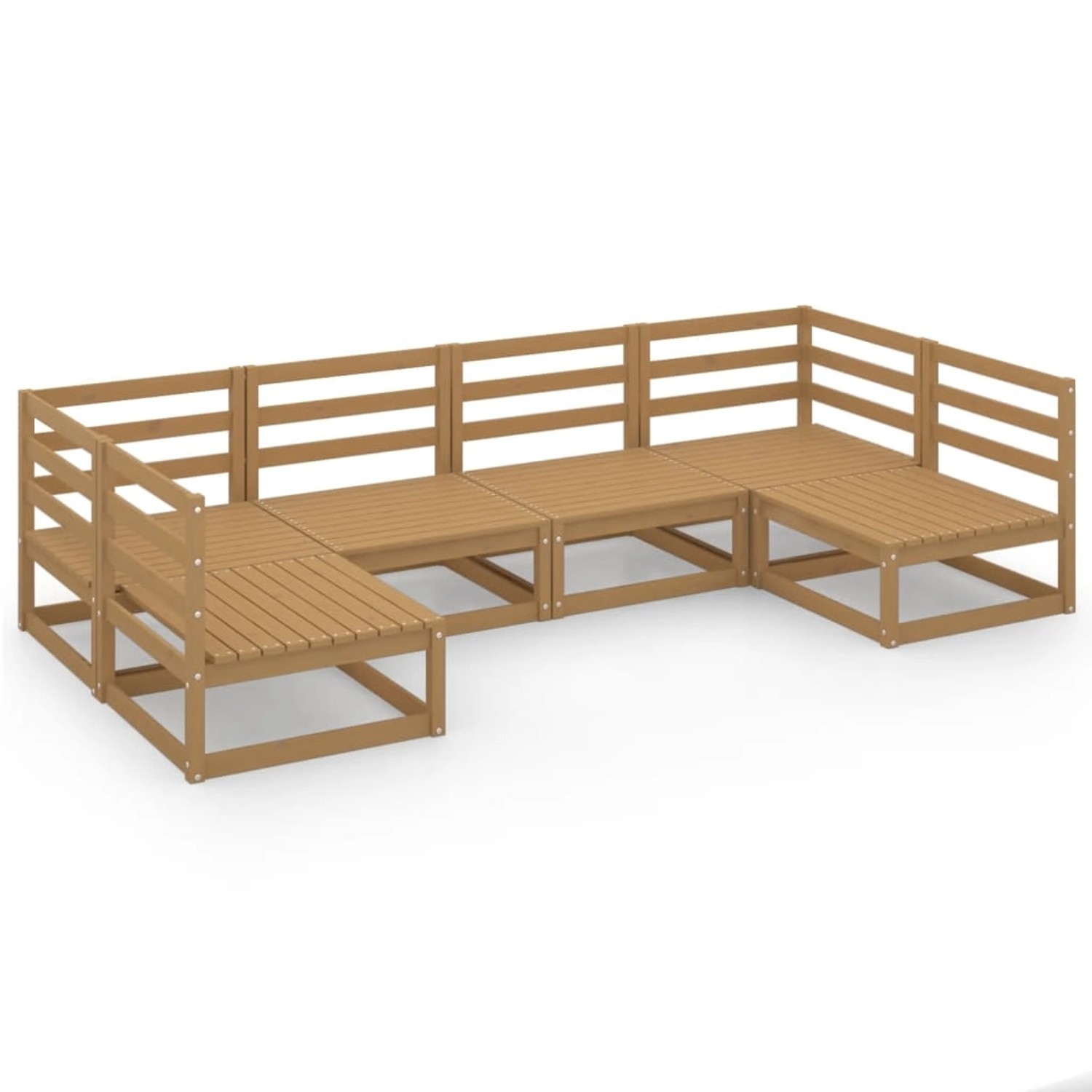 vidaXL 6-tlg Garten-Lounge-Set Massivholz Kiefer Modell 17 günstig online kaufen