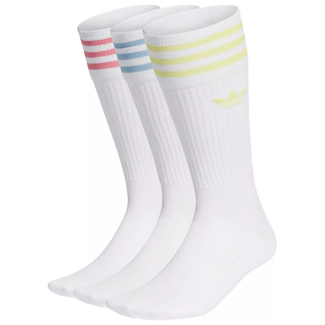 Adidas Originals Solid Crew Socken EU 43-46 White / Pulse Yellow / Rose Ton günstig online kaufen