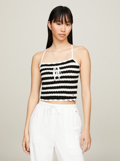 Tommy Jeans Spaghettitop TJW CROCHET STRIPE TOP günstig online kaufen