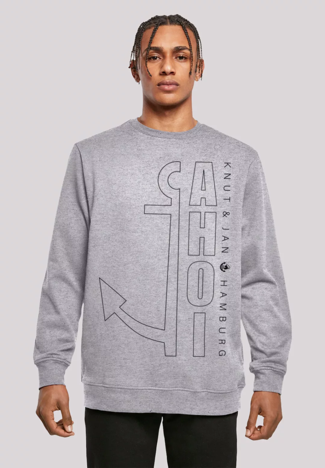 F4NT4STIC Kapuzenpullover "Ahoi Anker Outlines Knut & Jan Hamburg", Print günstig online kaufen