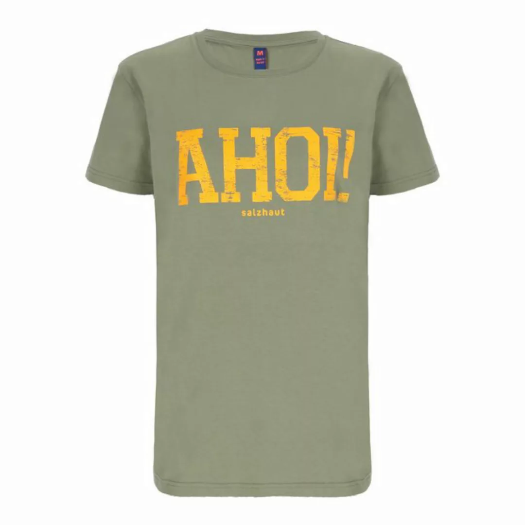 salzhaut T-Shirt Herren Kurzarm-Shirt Diek mit Ahoi-Print aus Baumwolle günstig online kaufen