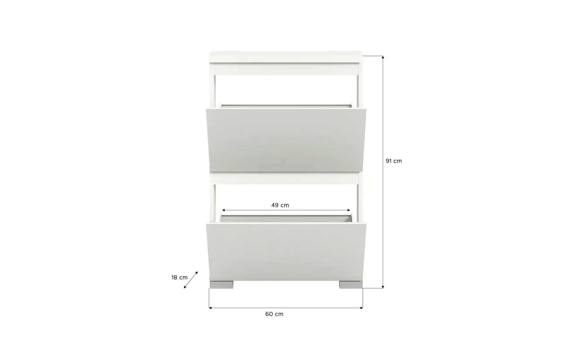 uno Schuhschrank   ¦ weiß ¦ Maße (cm): B: 60 H: 88 T: 18.0 Garderoben & Kle günstig online kaufen