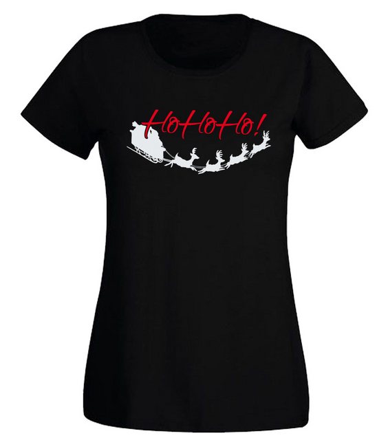 G-graphics T-Shirt Ho Ho Ho! - Rentierschlitten Slim-fit Damen T-Shirt mit günstig online kaufen