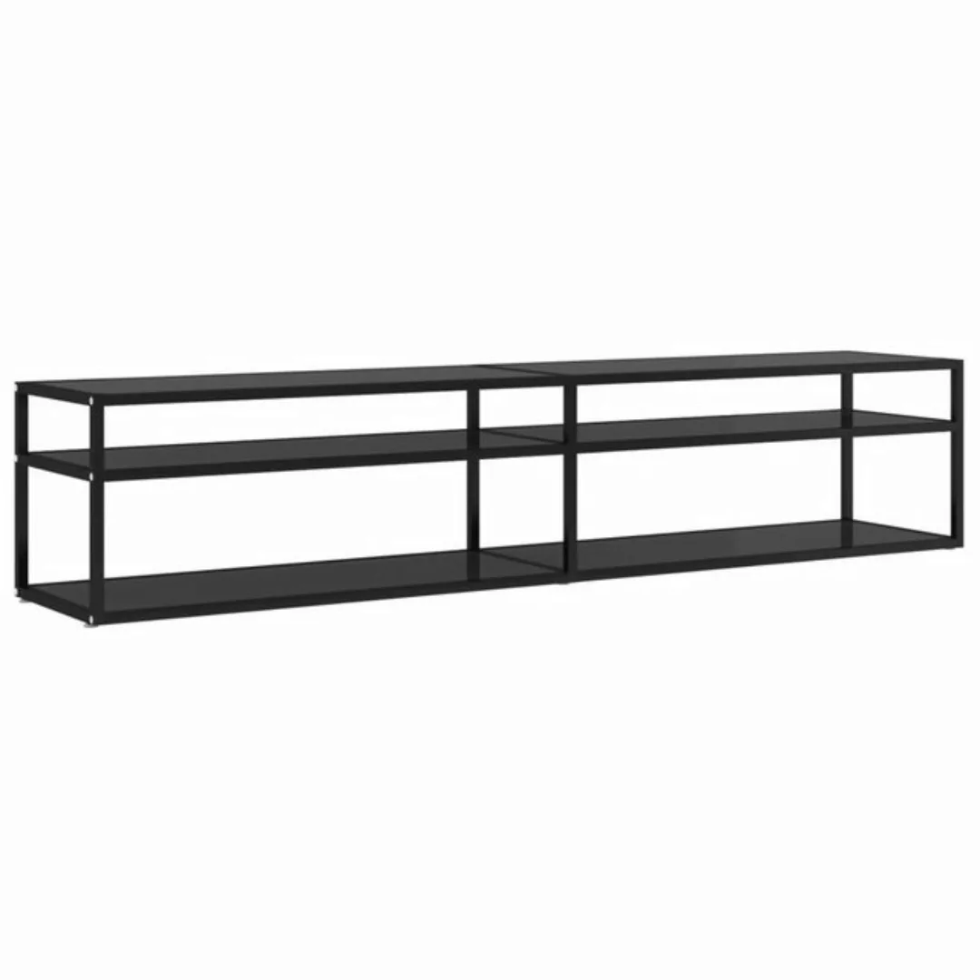 vidaXL TV-Schrank TV-Schrank Schwarz 200x40x40,5 cm Hartglas Lowboard günstig online kaufen