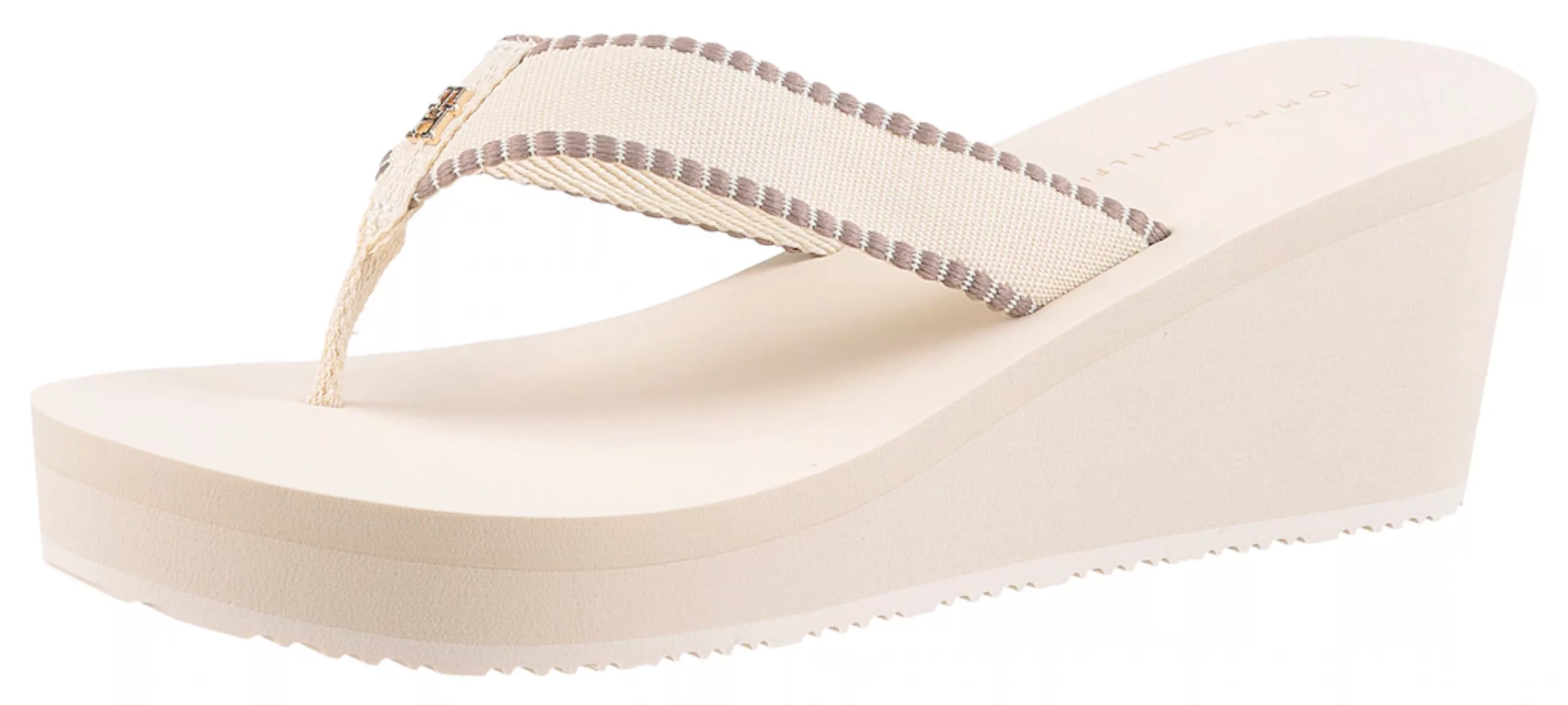 Tommy Hilfiger Dianette "WEDGE BEACH SANDAL", Keilabsatz, Zehentrenner, Som günstig online kaufen