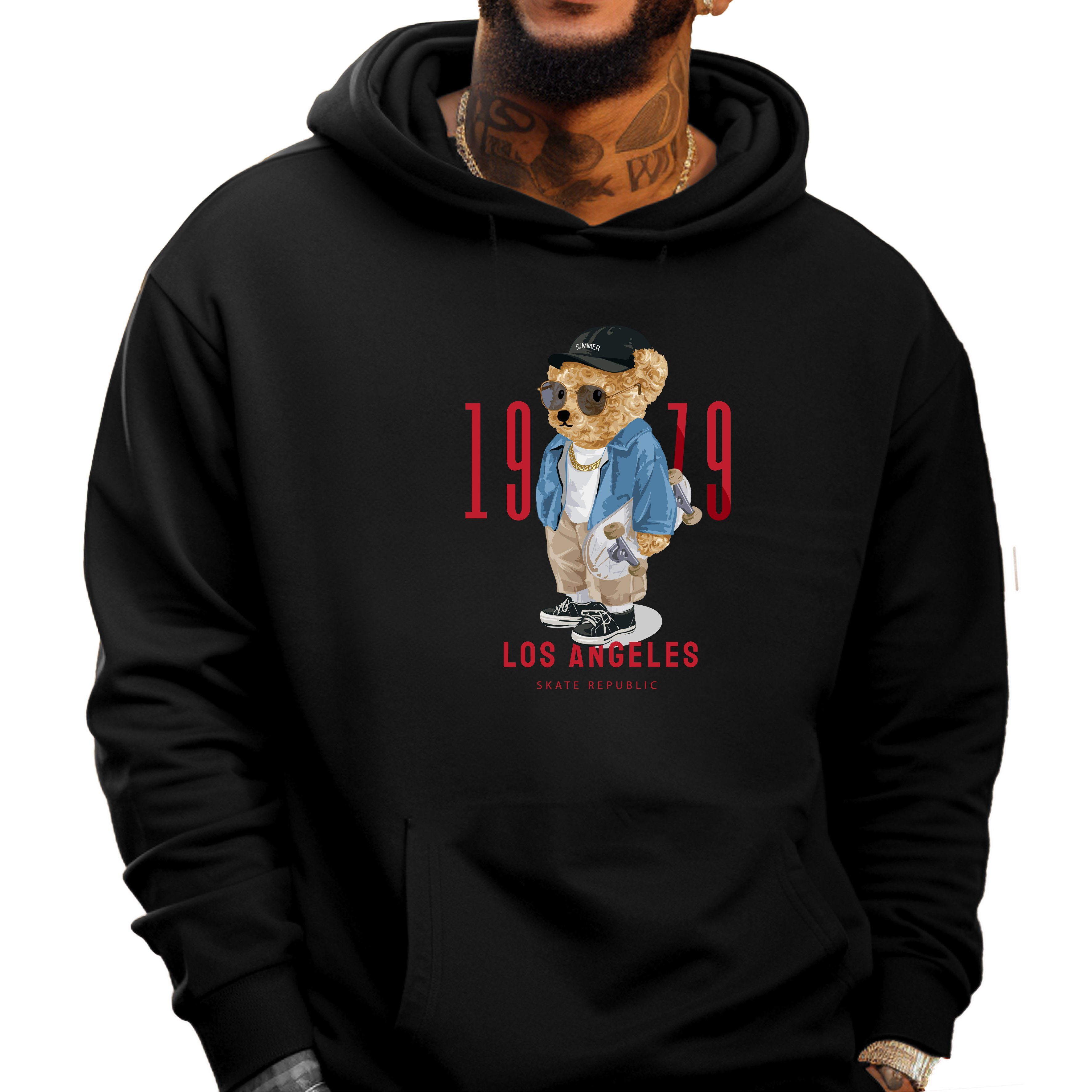 Banco Hoodie Kapuzenpullover Bärenaufdruck in Größen günstig online kaufen