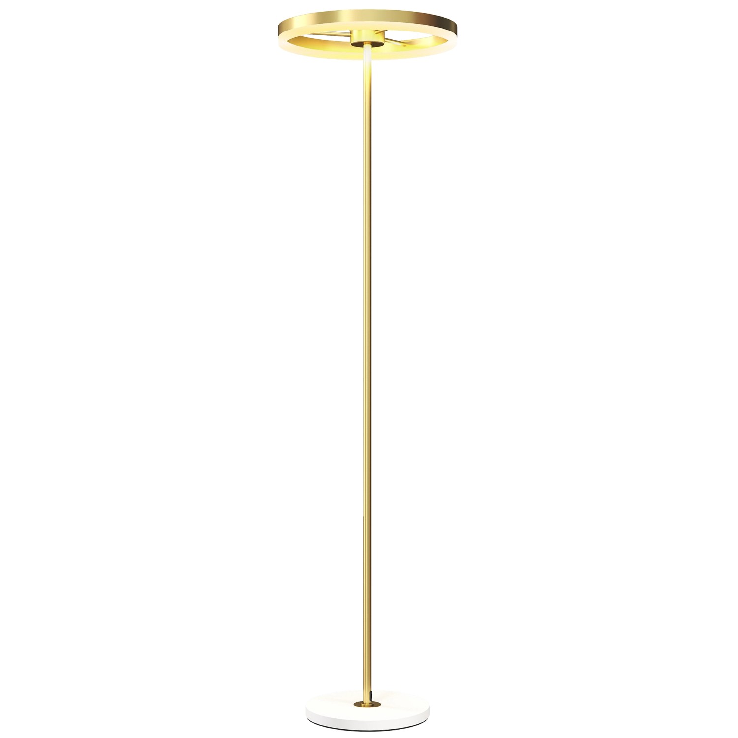 HOMCOM Stehlampe Metall Acryl 40L x 40B x 157,5H cm Gold günstig online kaufen