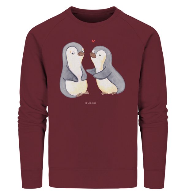 Mr. & Mrs. Panda Longpullover Größe XS Pinguine trösten - Burgundy - Gesche günstig online kaufen