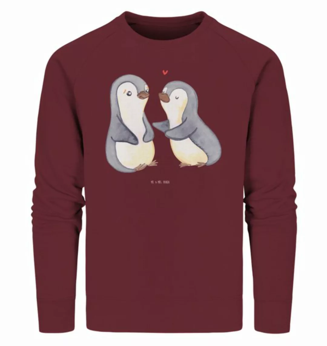 Mr. & Mrs. Panda Longpullover Größe XL Pinguine trösten - Burgundy - Gesche günstig online kaufen