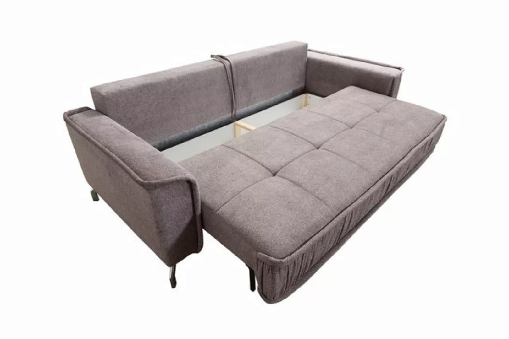 Fun Möbel 3-Sitzer Schlafsofa Sofa FLORENCE in Stoff, inkl. 4 Rückenkissen, günstig online kaufen