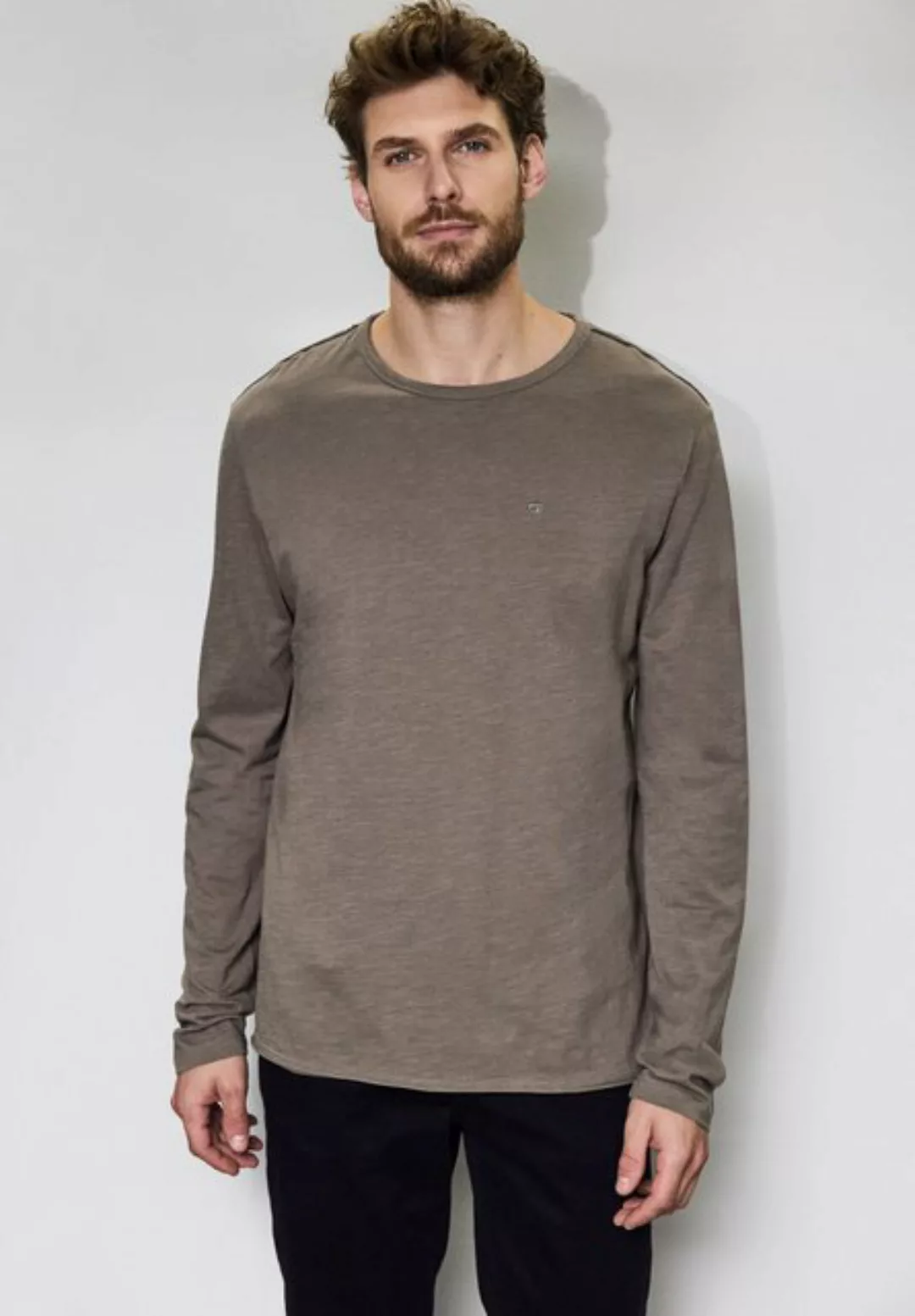 STREET ONE MEN Langarmshirt, aus reiner Baumwolle günstig online kaufen