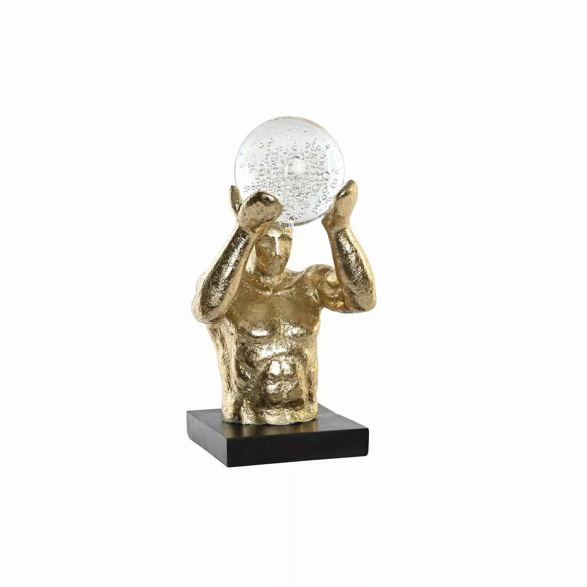 Deko-figur Dkd Home Decor Schwarz Golden Harz Herren Moderne (17 X 16 X 31, günstig online kaufen