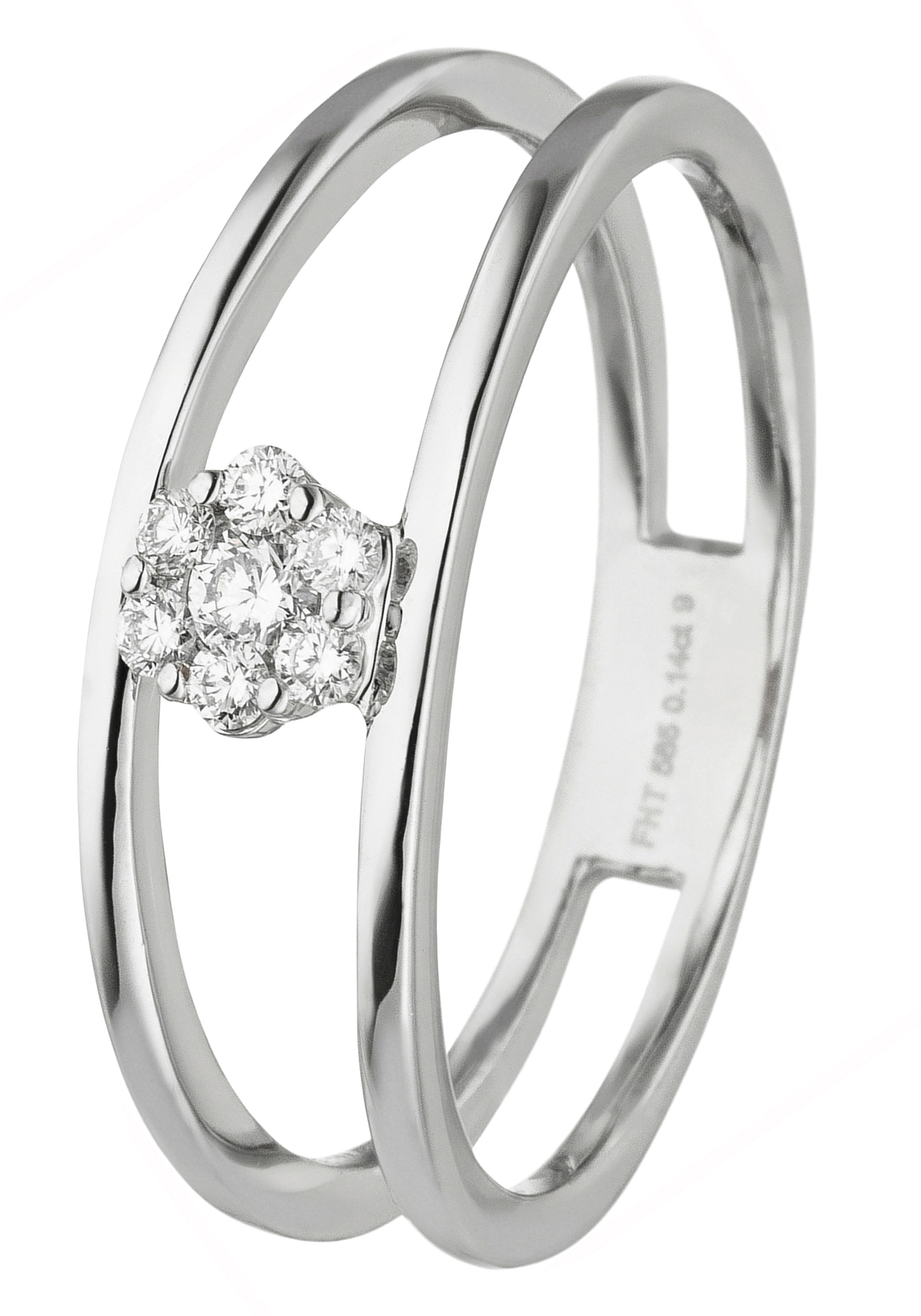 JOBO Diamantring "Ring mit 7 Diamanten", 585 Weißgold günstig online kaufen