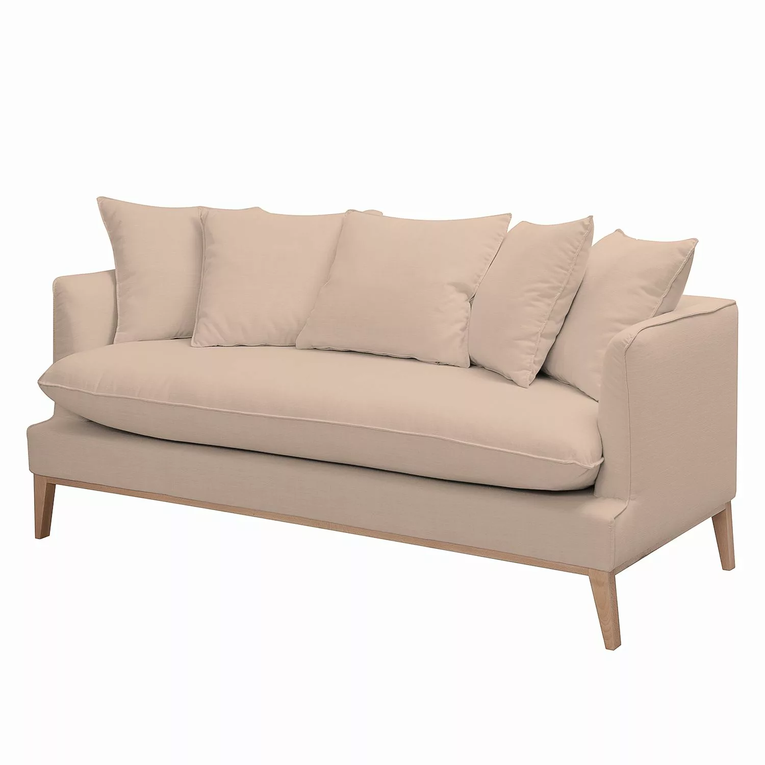 home24 Eva Padberg Collection Sofa Lavina 3-Sitzer Rose Webstoff 187x95x85 günstig online kaufen